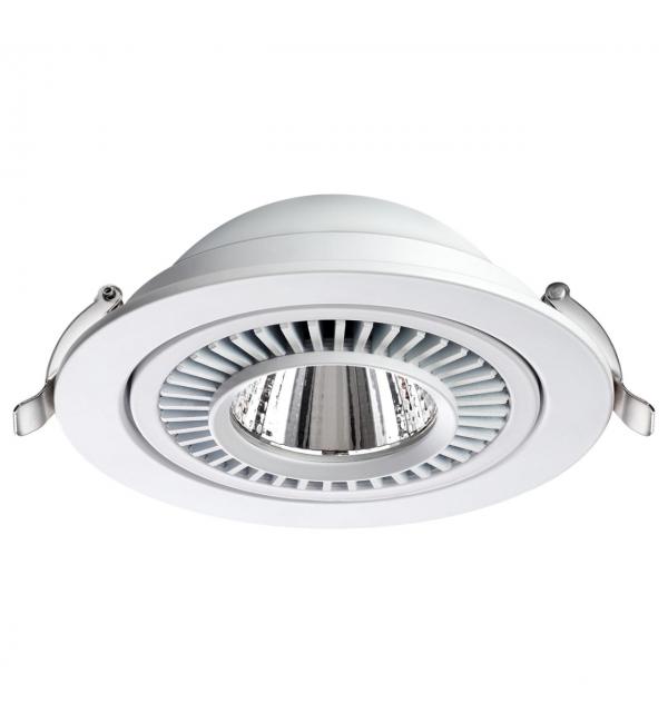 358817 SPOT NT21 530 белый Светильник встраиваемый светодиодный IP20 LED 18W 1600Лм 4000K 220V GESSO