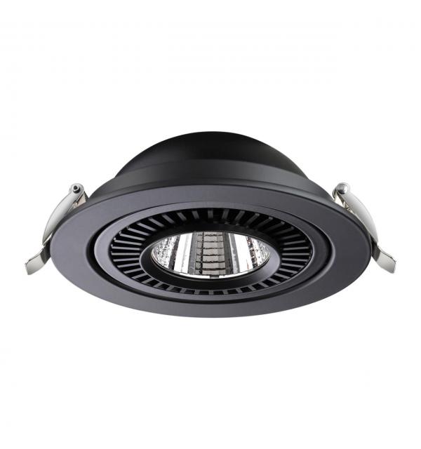 358818 SPOT NT21 530 черный Светильник встраиваемый светодиодный IP20 LED 18W 1600Лм 4000K 220V GESSO