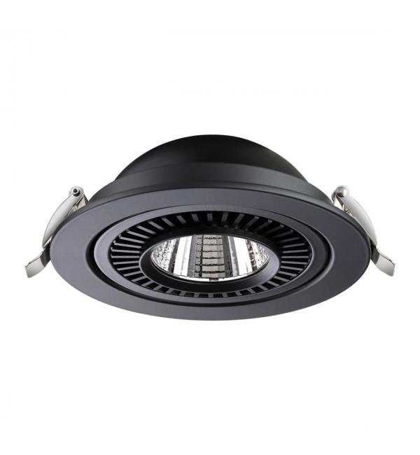 358818 SPOT NT21 530 черный Светильник встраиваемый светодиодный IP20 LED 18W 1600Лм 4000K 220V GESSO