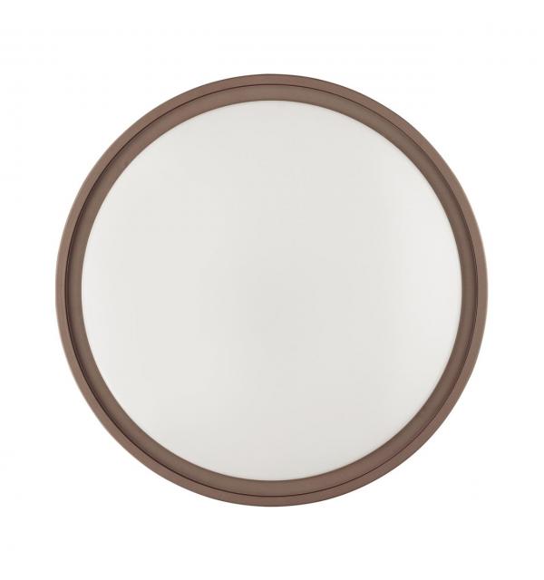 3044/EL PALE SN 028 Светильник пластик/белый/коричневый LED 72Вт 3000-6300К D495 IP43 пульт ДУ NAVIL