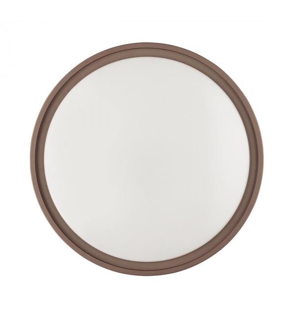 3044/EL PALE SN 028 Светильник пластик/белый/коричневый LED 72Вт 3000-6300К D495 IP43 пульт ДУ NAVIL