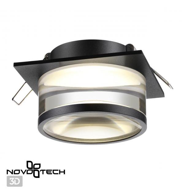 370916 SPOT NT22 582 черный Светильник встраиваемый IP20 GU10 9W 220V GEM