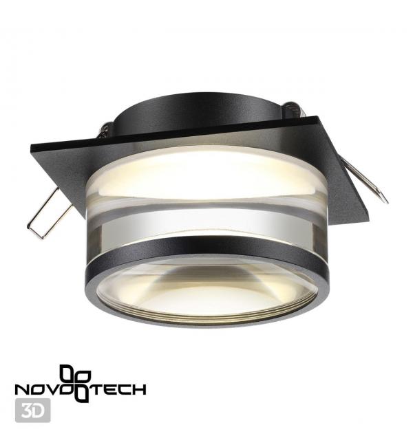 370916 SPOT NT22 582 черный Светильник встраиваемый IP20 GU10 9W 220V GEM