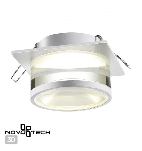 370917 SPOT NT22 582 белый Светильник встраиваемый IP20 GU10 9W 220V GEM