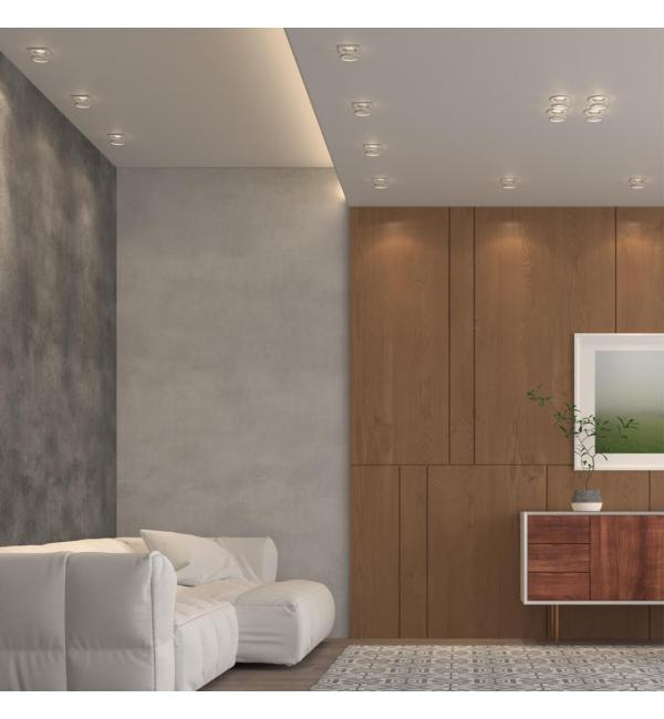 370919 SPOT NT22 582 белый Светильник встраиваемый IP20 GU10 9W 220V GEM