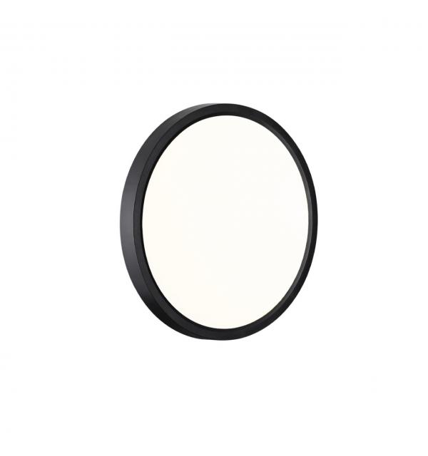 7660/18L MITRA LED SN 554 Светильник пластик/белый/черный LED 18Вт 3000/4000K D230 IP40 ALFA BLACK