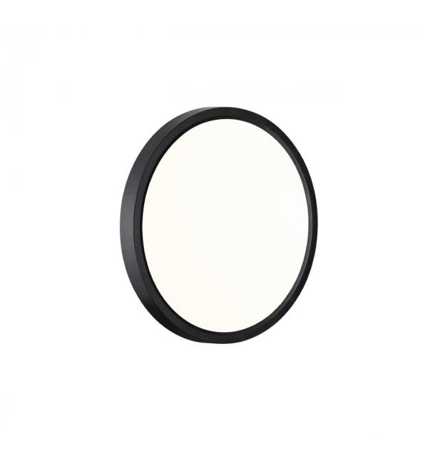 7660/18L MITRA LED SN 554 Светильник пластик/белый/черный LED 18Вт 3000/4000K D230 IP40 ALFA BLACK