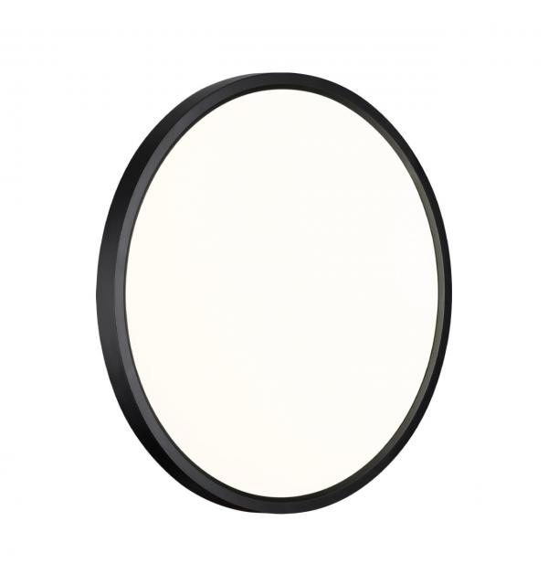 7660/32L MITRA LED SN 554 Светильник пластик/белый/черный LED 32Вт 3000/4000K D400 IP40 ALFA BLACK