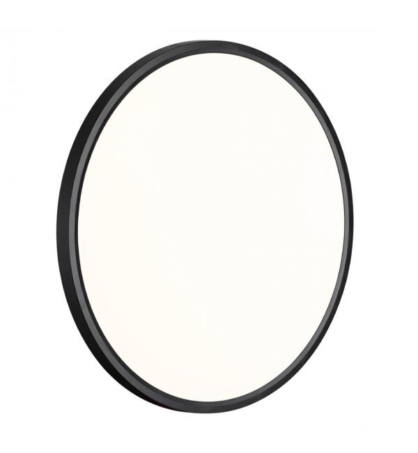 7660/40L MITRA LED SN 554 Светильник пластик/белый/черный LED 40Вт 3000/4000K D495 IP40 ALFA BLACK