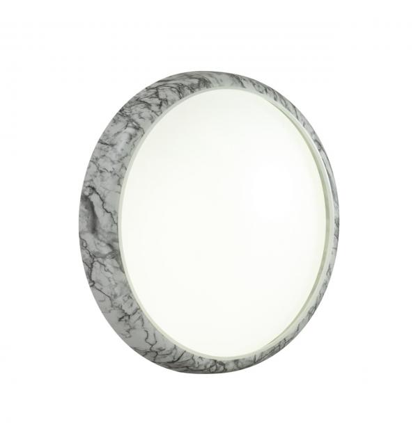 7638/DL COLOR SN 137 Светильник пластик/бел. мрамор LED 48Вт 4000K D410 IP43 MRAMO WHITE