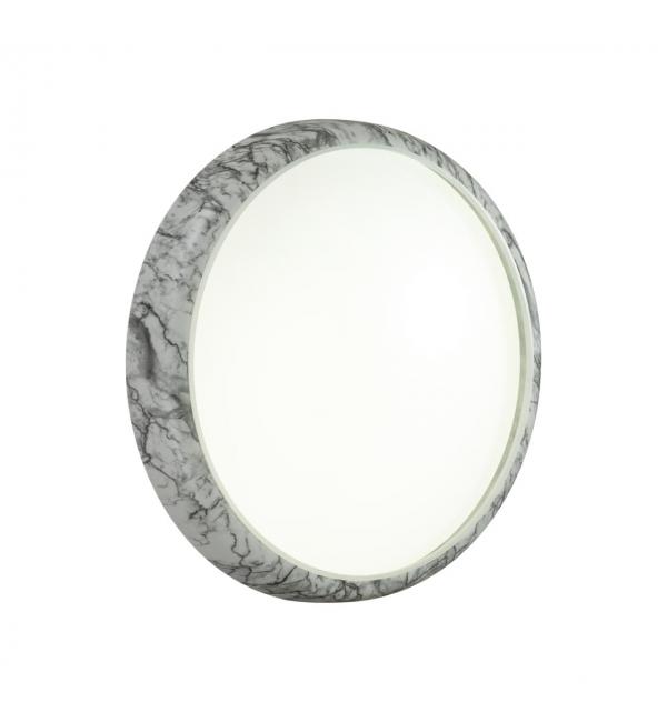 7638/DL COLOR SN 137 Светильник пластик/бел. мрамор LED 48Вт 4000K D410 IP43 MRAMO WHITE