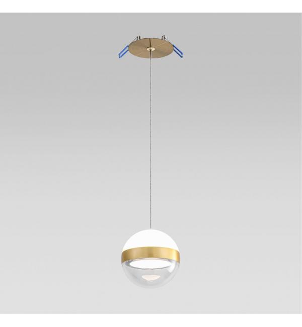 5036/9L L-VISION ODL24 355 ант.бронза/прозрачн/молочный/металл/акрил Подвес LED 9W 4000K 480лм RONI