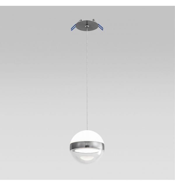 5037/9L L-VISION ODL24 355 никель/прозрачн/молочный/металл/акрил Подвес LED 9W 4000K 480лм RONI