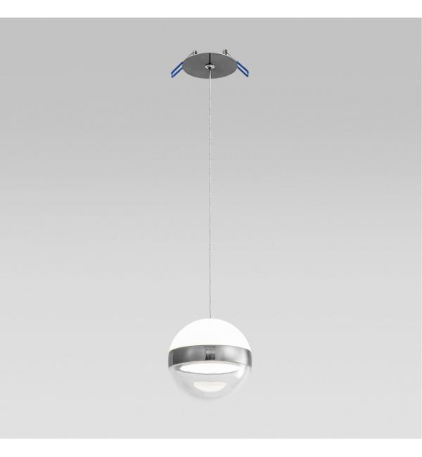 5037/9L L-VISION ODL24 355 никель/прозрачн/молочный/металл/акрил Подвес LED 9W 4000K 480лм RONI