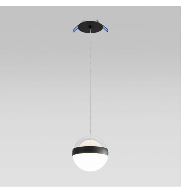5075/12L L-VISION ODL24 355 черный/прозрачн./молочный/металл/акрил Подвес LED 12W 4000K 600лм RONI