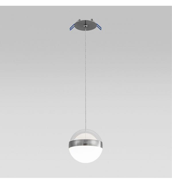 5037/12L L-VISION ODL24 355 никель/прозрачн/молочный/металл/акрил Подвес LED 12W 4000K 600лм RONI