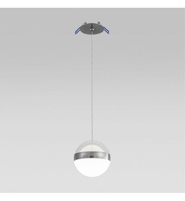 5037/12L L-VISION ODL24 355 никель/прозрачн/молочный/металл/акрил Подвес LED 12W 4000K 600лм RONI