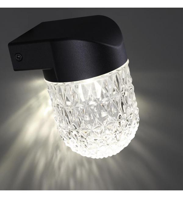 359295 STREET NT24 724 черный Светильник ландшафтный настенный IP65 LED 7W 4000K 175-265V ESTIMA