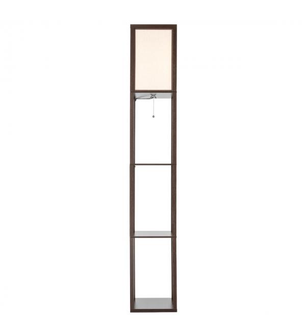 8090/1F COMFI LN26 460 кофейный/белый, дерево/текстиль Торшер Е27 1*60W 220V PRACTIC