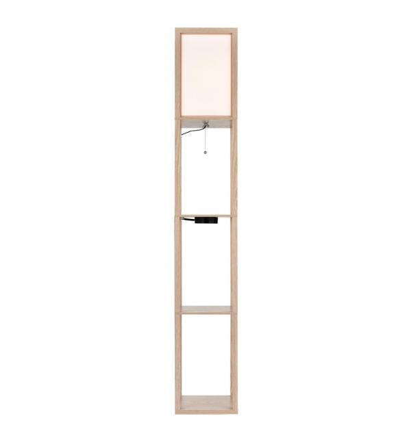 8091/1F COMFI LN26 459 дерево/белый, дерево/текстиль Торшер Е27 1*60W 220V PRACTIC