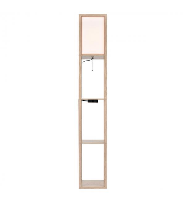 8091/1F COMFI LN26 459 дерево/белый, дерево/текстиль Торшер Е27 1*60W 220V PRACTIC