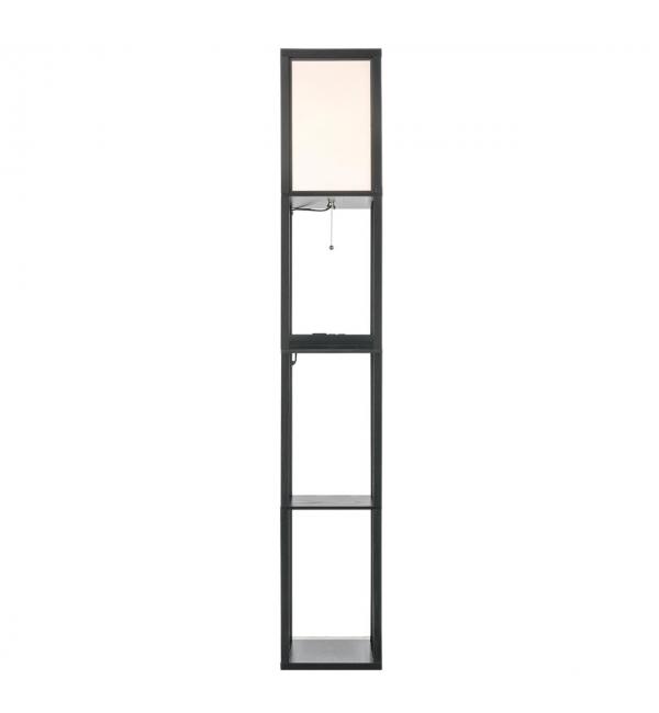 8093/1F COMFI LN26 460 черный/белый, дерево/текстиль Торшер Е27 1*60W 220V PRACTIC