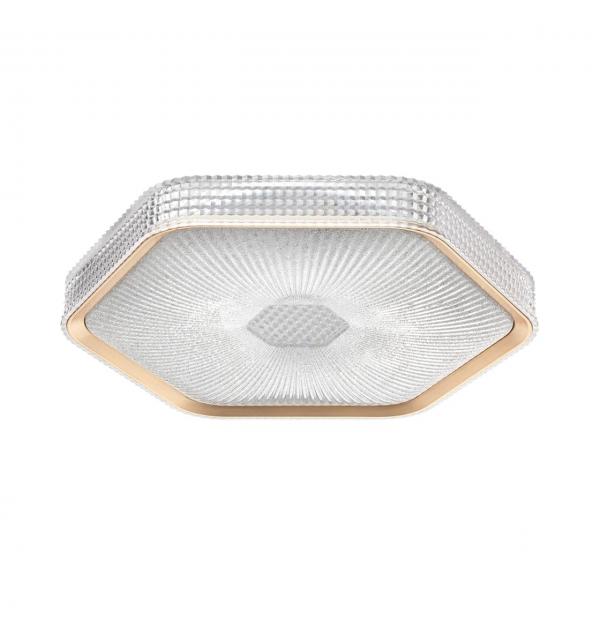 7746/48L PIKO LED SN 000 Светильник металл/пластик/прозрачный/золотистый LED 48Вт 3000-4000-6000K 425х385 IP20 пульт ДУ SPARKS