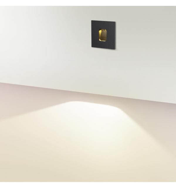 6650/1WL3 NATURE ODL25 695 черный/металл Подсветка для лестниц IP65 LED 1W 3000K 60° AC85-265V VITTY