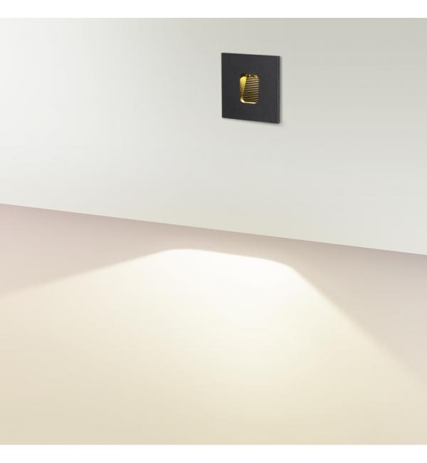 6650/1WL3 NATURE ODL25 695 черный/металл Подсветка для лестниц IP65 LED 1W 3000K 60° AC85-265V VITTY