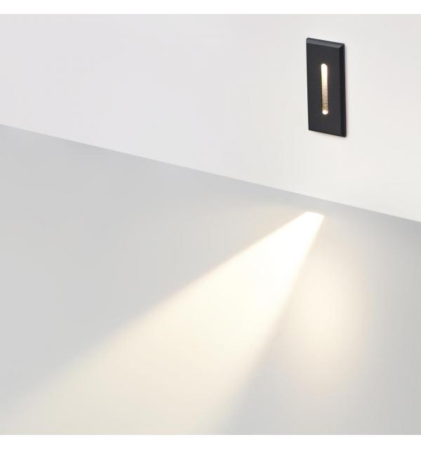 7054/3WL HIGHTECH ODL25 339 металл/металл Подсветка лестницы черн IP20 LED 1*3W 2700K ESCALA