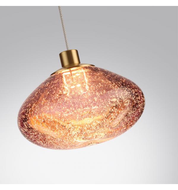 7043/4L L-VISION ODL25 249 Подвесной светильник бордовый/бронз/металл/стекло IP20 LED 4W 3000K 220V MELA