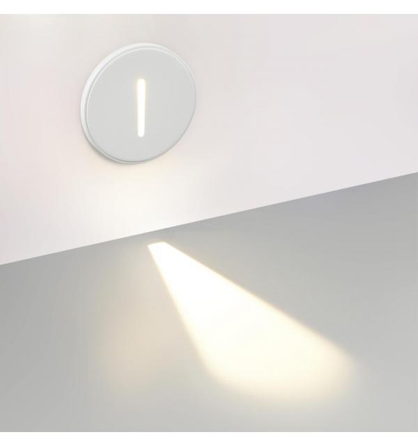 7081/3WL HIGHTECH ODL25 339 Подсветка лестницы круглая металл/гипс IP20 LED 3W 3000K 220V GIPS