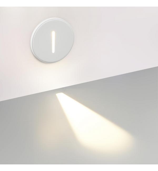 7081/3WL HIGHTECH ODL25 339 Подсветка лестницы круглая металл/гипс IP20 LED 3W 3000K 220V GIPS