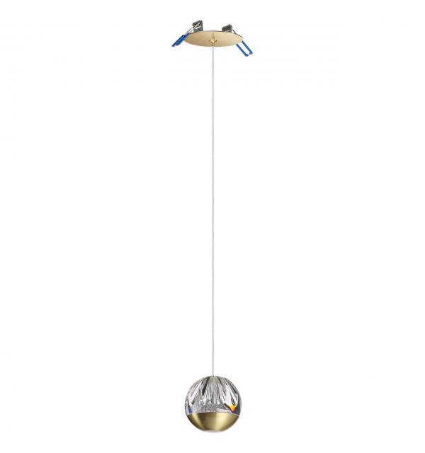 5101/5L L-VISION ODL25 559 латунь/прозрачный/акрил Подвес 2 в 1 LED 5W 4000K 300Лм SONO