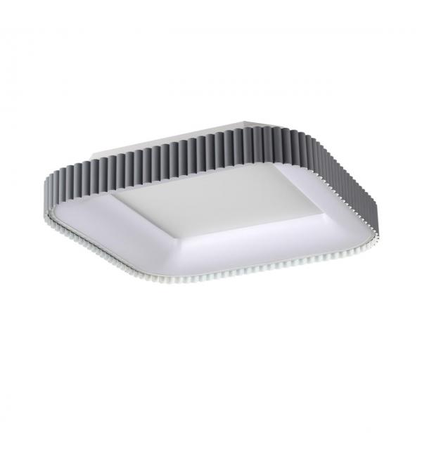 7769/56L AVRA LED SN 578 Светильник металл/белый/серый LED (56Вт+14Вт) 3000-6000K 500х500 IP43 пульт ДУ+подсветка SHARMEL
