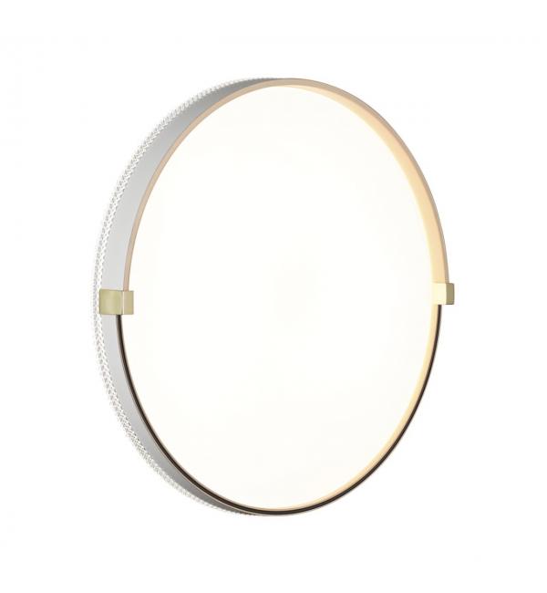 7646/DLN PALE SN 189 Светильник пластик/белый/золотой LED 48Вт 3000/4000/6000К D390 IP43 CCT OLIDI WHITE