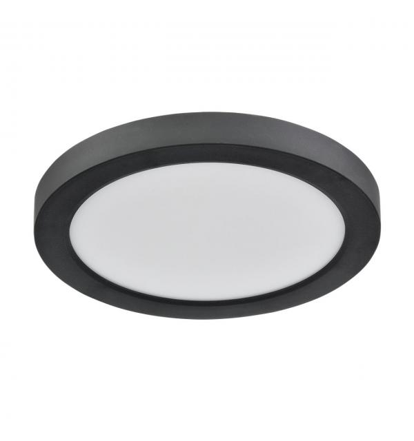 7788/12L MITRA LED SN 537 Светильник пластик/белый/черный LED 12Вт 3000/4000/6500К D170 IP44 CCT/датчик движения NEBULA BLACK