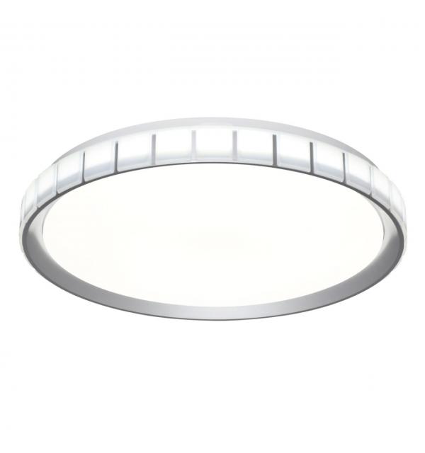 7696/ELN PALE SN 90 Светильник пластик/серебристый LED 76Вт 3000/4000/6000К D495 IP43 CCT KUPI SILVER