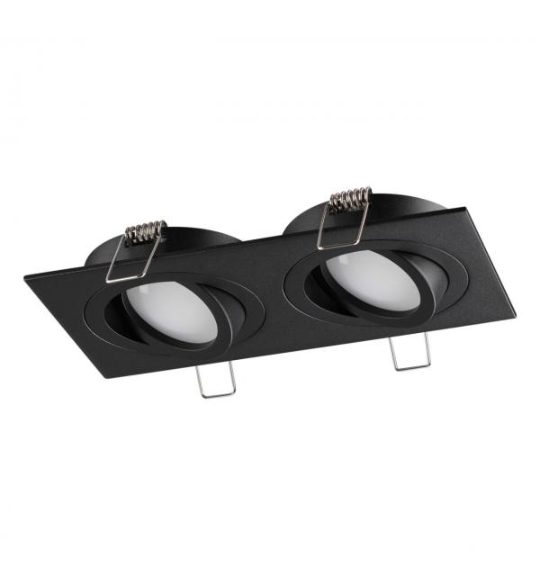 371022 WIR NT25 577 черный Светильник встраиваемый поворотный IP20 GU10 2*50W 220-240V MORUS