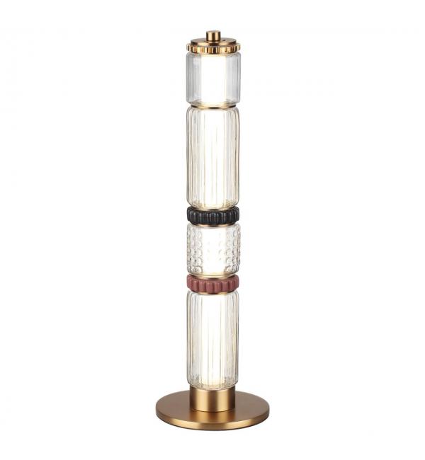 5455/15TL L-VISION ODL_EX26 043 сатин.латунь/терракот/черный Настольная лампа LED 15W 4000K COLLIER