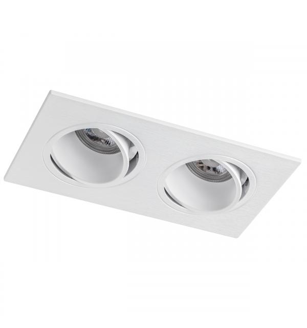 012626 Рамка (светильник) PVC д/LED-модулей 941хх и LED-ламп D50мм SINGO 2X QUAD БЕЛЫЙ