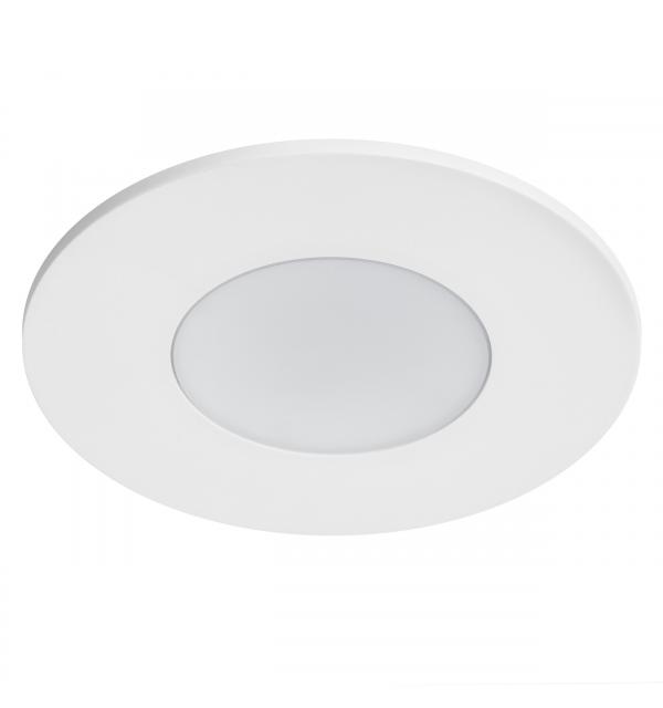 012806 Рамка (светильник) PVC д/LED-модулей 941хх и LED-ламп D50мм PIANO ROUND БЕЛЫЙ IP65
