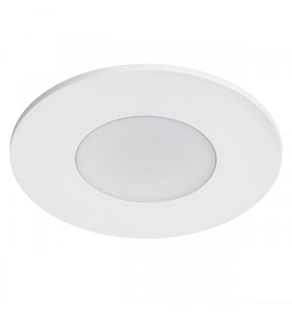 012806 Рамка (светильник) PVC д/LED-модулей 941хх и LED-ламп D50мм PIANO ROUND БЕЛЫЙ IP65