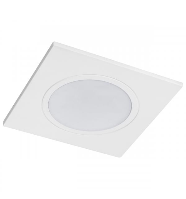 012816 Рамка (светильник) PVC д/LED-модулей 941хх и LED-ламп D50мм PIANO QUAD БЕЛЫЙ IP65