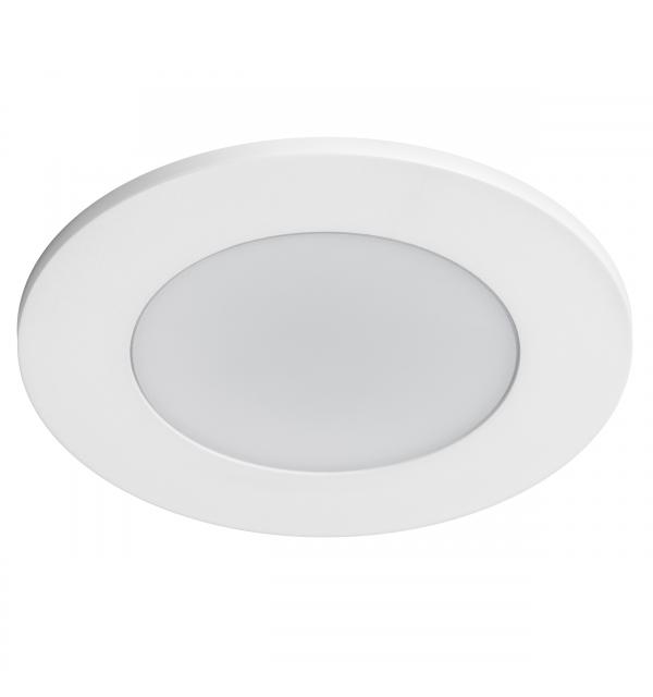 012916 Рамка (светильник) PVC д/LED-модулей 941хх и LED-ламп D50мм PIANO ROUND БЕЛЫЙ IP65