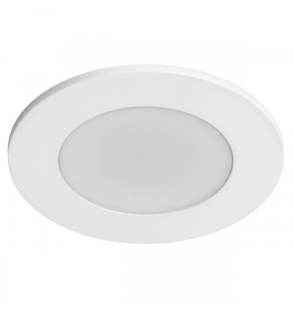 012916 Рамка (светильник) PVC д/LED-модулей 941хх и LED-ламп D50мм PIANO ROUND БЕЛЫЙ IP65