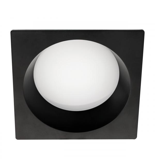 012927 Рамка (светильник) PVC д/LED-модулей 941хх и LED-ламп D50мм PIANO QUAD ЧЕРНЫЙ IP65