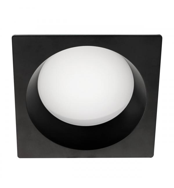 012927 Рамка (светильник) PVC д/LED-модулей 941хх и LED-ламп D50мм PIANO QUAD ЧЕРНЫЙ IP65