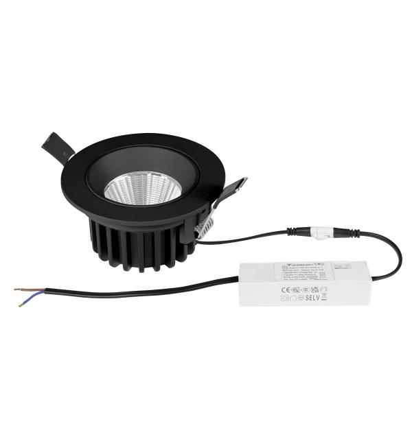 212447IP65 Светильник SOFFI IP65 LED 10W 920LM 38G ЧЕРНЫЙ 3000/4000/6000K IP65