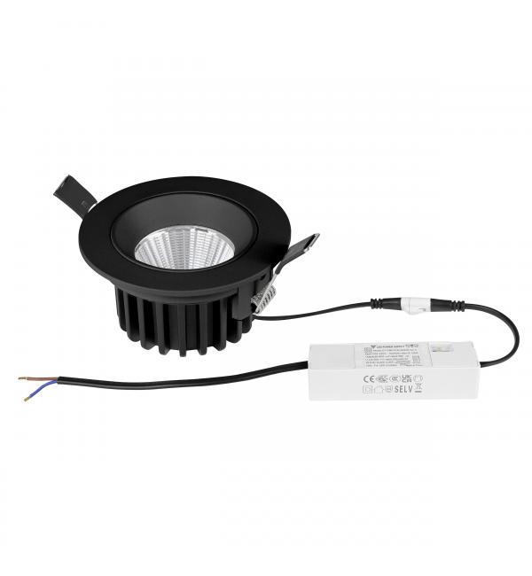 212447IP65 Светильник SOFFI IP65 LED 10W 920LM 38G ЧЕРНЫЙ 3000/4000/6000K IP65